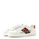 GUCCI Calfskin Web Mens Gucci Band Ace Sneakers 8 White